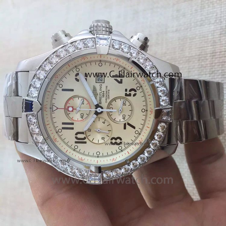 Diamond Breitling Replica Stainless Steel Super Avenger Watch Diamond Breitling Replica Stainless Steel Super Avenger Watch
